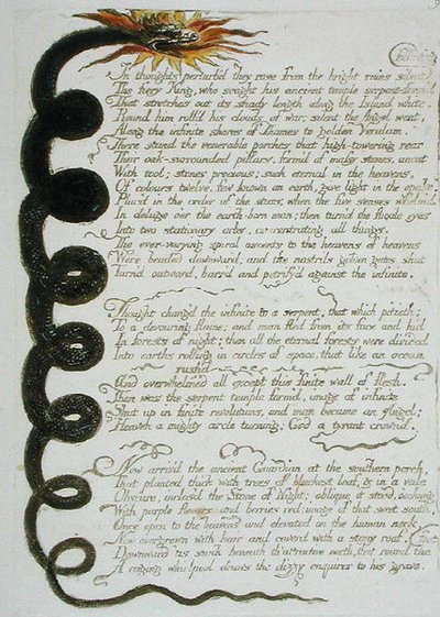 In thoughts perturbd..., plate 11 from Europe. A Prophecy by William Blake